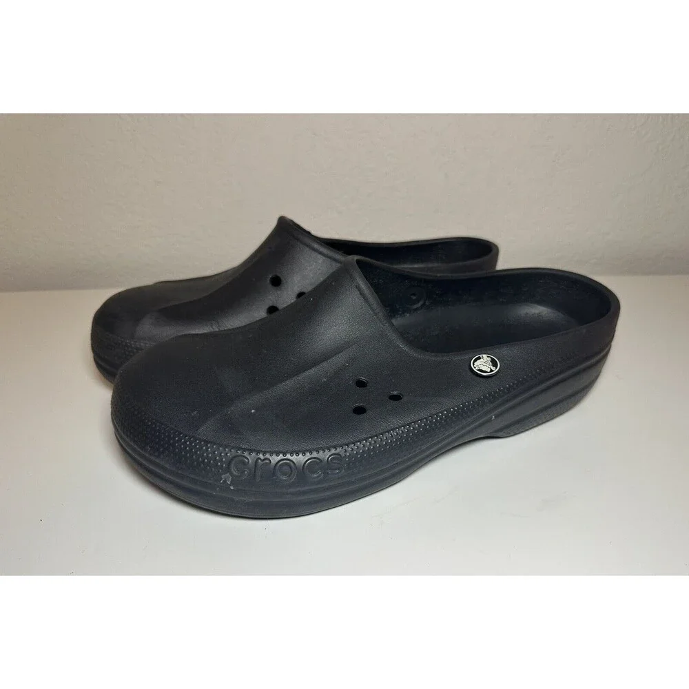 Crocs Mules Clogs Slip On Black No‎ Back Strap Unisex Men's 10 Women's 12